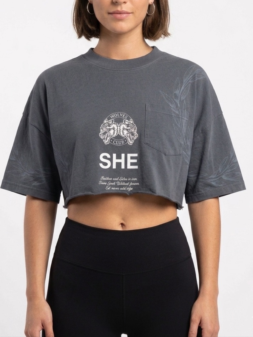 Darc Sport Wolves Club SHE Limited Edition Cropped Graphic T-Shirt Size Small